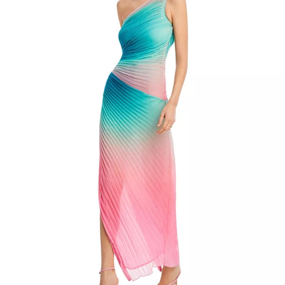 Rococo Sand Luca Ombré Pleated One-shoulder dress - M - Picture 6 of 8